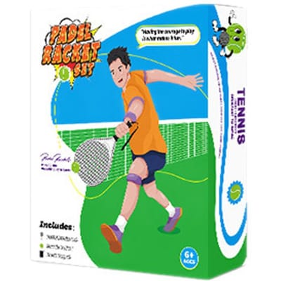 Raquette de Padel avec Cœur en EVA Haute Densité Pro Léger pour Débutants Sports d'Extérieur Blue Orange