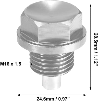 Dailygoods- Olieafvoerplug Magnetisch - Afvoerstop - Korfplug - Afvoerplug Wastafel - Afvoerplug Zwart - Eenvoudige Installatie