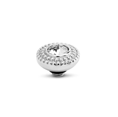 Melano Twisted Crystal Bali Steentje Crystal | Zilver