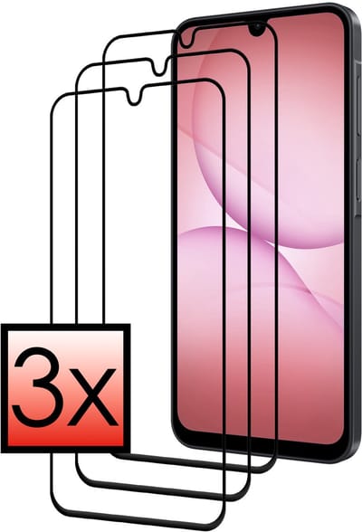 Screenprotector - 3 Stuks - Geschikt voor Samsung Galaxy A17 - Full Cover - Beschermglas - Gehard Glas - Tempered Glass - Screen Protector