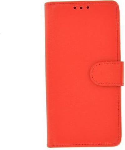 Wallet bookcase luxe effen rood Geschikt voor Nokia 8 hoesje