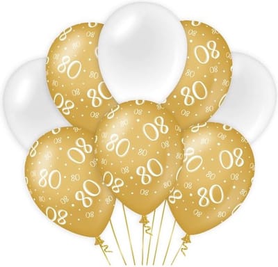 Paperdreams Decoratie ballonnen goud/wit - 80