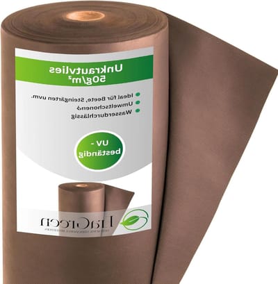 Onkruiddoek Tuinvlies - Worteldoek Mulchfolie - Effectieve Onkruidbestrijding - UV-gestabiliseerd Waterdoorlatend - 1.6m x 10m - Bruin