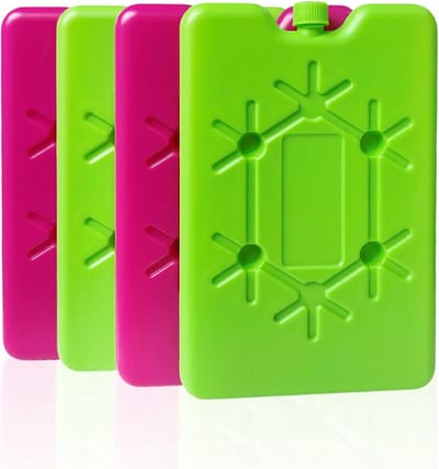 200 ml Roze Groene Herbruikbare Koelaccu's voor Reiskoelkast Lunch - 4 Stuks