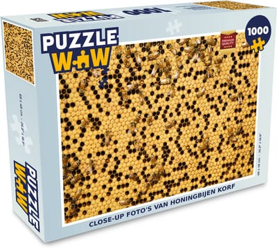 Puzzel close-up foto's van honingbijen korf - Legpuzzel - Puzzel 1000 stukjes volwassenen