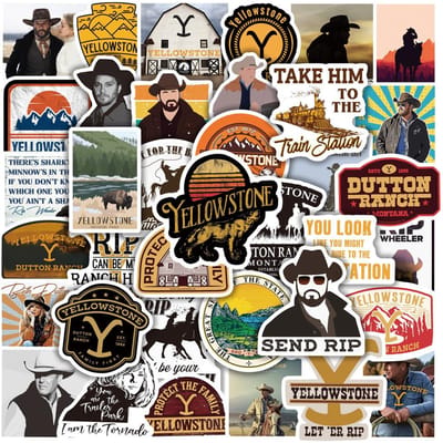 10 30 50 stuks Amerikaanse Dramaserie Yellowstone Park Graffiti Stickers Usa Up Life Grappige Scrapbook Diy Cadeau Laptop Telefoon Decal Stickers white