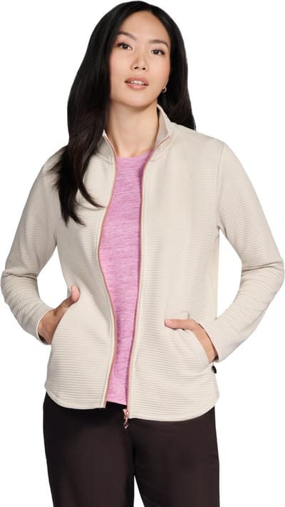 Skechers The Hoodless Hoodie GoWalk Shine Jacket, Vrouwen, Beige, Sweatshirt, maat: XS