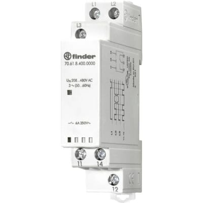 Finder 70.61.8.400.0000T 70.61.8.400.0000T Netbewaking Aantal relaisuitgangen: 1 Aantal analoge ingangen: 0