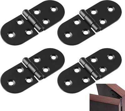 Set van 4 RVS Vouwscharnieren, 180° Scharnieren voor Opvouwbare Meubels, Ideaal voor Tafels, Kasten en Dozen