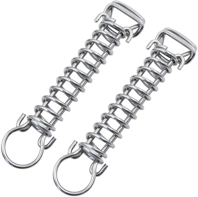Dailygoods- Trekveer met dubbele haak - set van 2 - roestvrij staal - spanveer - bevestigingsaccessoires - hoge oxidatiebestendigheid