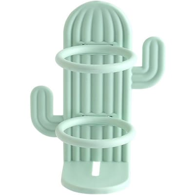 Porte-brosse à dents non perforé cactus mignon gain de place mural étanche et égouttant porte-brosse à dents white