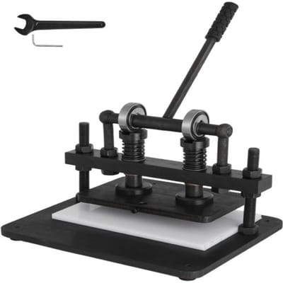 VEVOR reliëfpers 260x150 mm stans- en reliëfmachine 300 mm invoerbreedte leer snijmachine Bovenplaat ponsapparaat Handmatige leer snijmachine voor het snijden van diverse materialen
