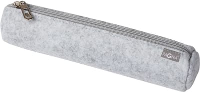 Pagna 22509-16, Zachte etui, Vilt, Gerecycleerd polyethyleentereftalaat (rPET), Licht Grijs, Monochromatisch, Jongen/meisje, Rits