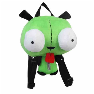 Nieuwe Alien Invader Zim 3D Ogen Robot Gir Schattig Knuffel Pluche Rugzak Groene Tas Kerstcadeau 14 Inch Pluche Speelgoed groen