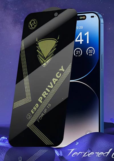 iPhone 16 - Privacy Temperde glas Screen protector geschikt voor iPhone 16 - Privacy Beschermglas - Privacy Glasplaatje