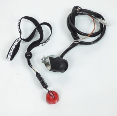 Coupe circuit allumage magnétique à lanière noir kill button S3 pour moto quad