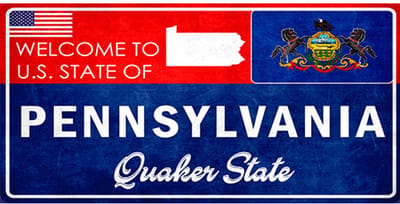 Signs-USA - Souvenir Kentekenplaat - metaal - Pennsylvania - 15 x 30 cm