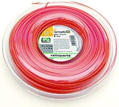 Trimmerdraad 2,4 mm Nylon Copolymeer met Aluminiumdeeltjes Oranje 70 Meter