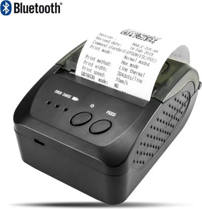 Bonprinter - Kassabonprinter - Thermische Printer - Kassabon - POS Printer - USB & Bluetooth - Zwart