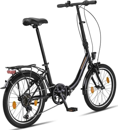 Opvouwbare Vouwfiets 20 inch – Shimano 6 Versnellingen – LED Licht – Quick-Fold Systeem – Compacte Stadsfiets