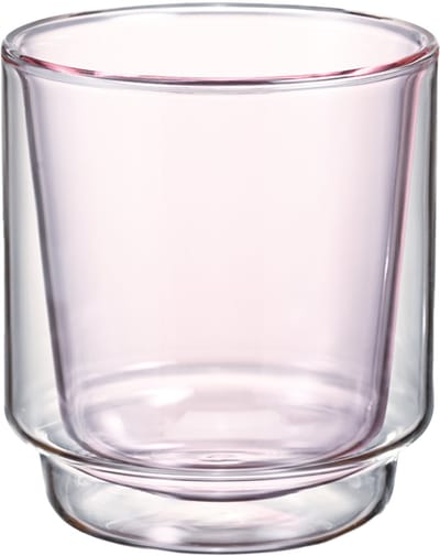 HARIO Double-Walled Matcha Cup - 370mL - Dubbelwandige Matchakop - Hittebestendig Glas - Roze