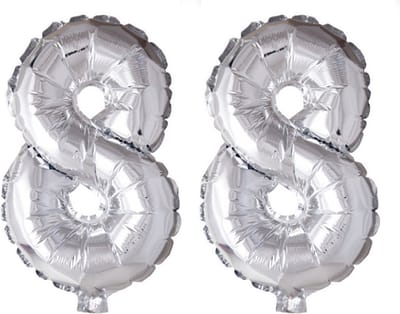 Folieballon 88 jaar Zilver 66cm
