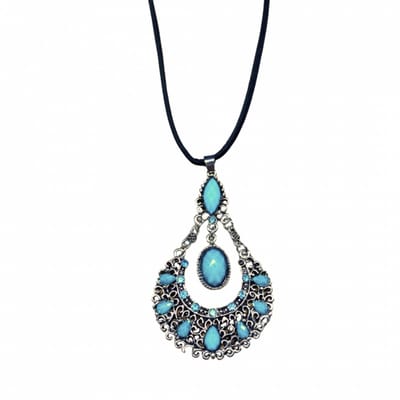 Ketting Turquoise Tibetaanse stijl verstelbaar - Charme Bijoux