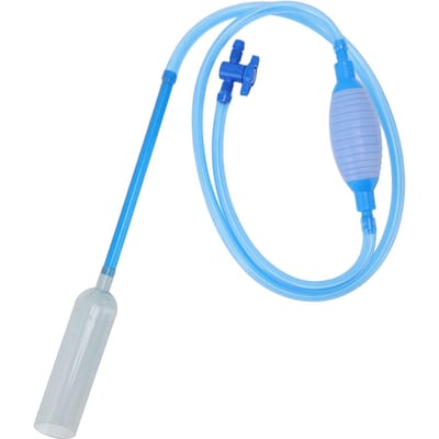 Aquarium Grindstofzuiger Sifon Handmatig Mini Aquarium Waterververser voor het Opzuigen van Visuitwerpselen blue