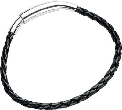 Behave - zwarte armband met magneetsluiting - moderne casualstijl
