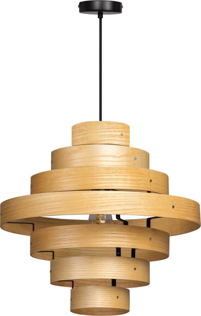 ETH Oaknut - Hanglamp - Hout - 7 Rings