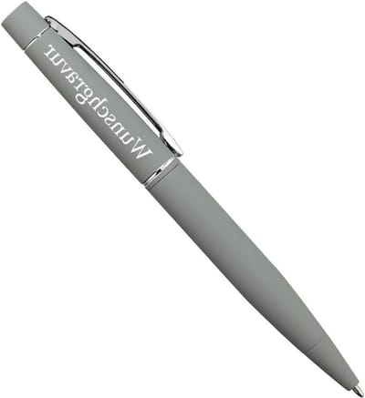 Metalen balpen - Draaibalpen Schrijfpen - Dagelijks schrijven - Met gravure naar wens - 134 mm - Grijs