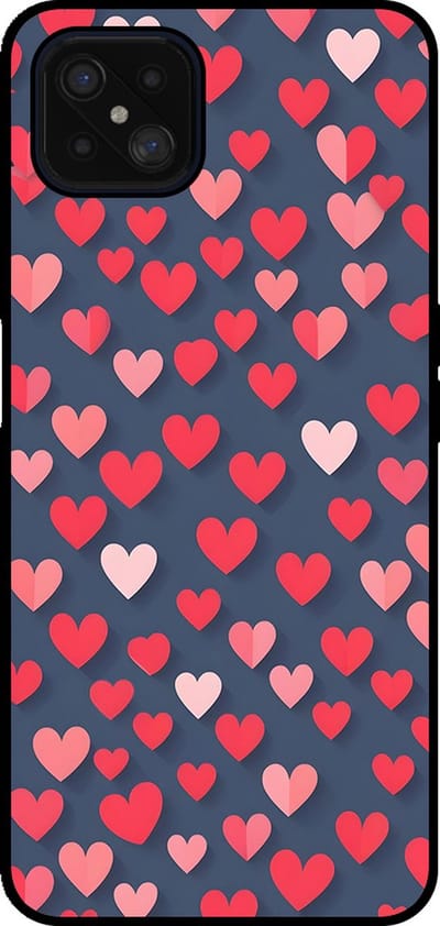 Smartphonica Telefoonhoesje Geschikt voor Oppo A92s / Reno 4Z 5G met Roze en Rode Hartjes Opdruk - TPU Backcover Case With Rosé and Red Heart Design geschikt voor Oppo A92s;Oppo Reno4 Z 5G