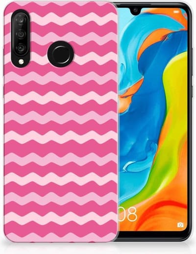 Huawei P30 Lite TPU bumper Waves Pink