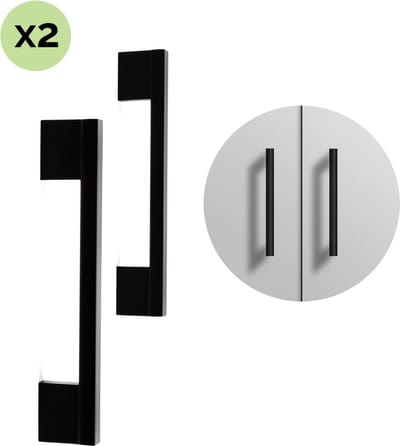 Handgreep zwart - 2 stuks - 128 mm - Aluminium - Meubelgreep Keuken Badkamer