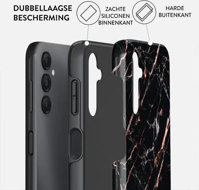 Burga Tough Case Samsung Galaxy A25 - Rose - Goud Marble
