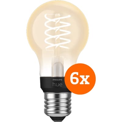 Philips Hue Filamentlamp White Standaard E27 - 2023 - 6-pack