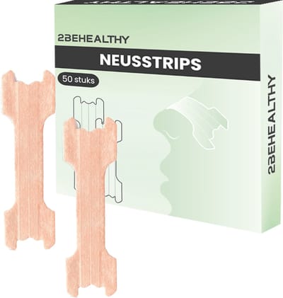 2BEHEALTHY Universele Neusstrips - 50 stuks - Anti Snurk Neuspleisters / Neusspreider - beige