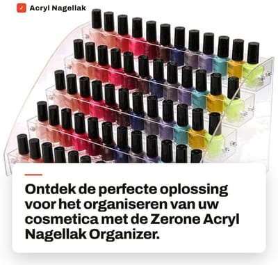 Dailygoods- Make-up Organizer Draaibaar - Transparante Make-up Organizer - Lades - Vijf Lagen - Acryl - Geschikt voor Nagellak en Lippenstift - Cosmetica Organizer