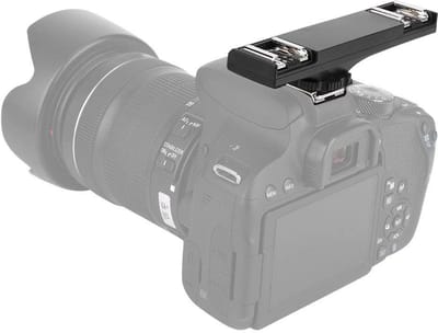Dailygoods- Flitsschoen Splitter Ultralicht - Dubbele Flitsschoen - Ondersteunt I-TTL/SRL Camera's - Activeert Speedlites - Tot 3 KG Belastbaar - Verhoogt Levensduur Hot Shoe - Flitsschoenadapter