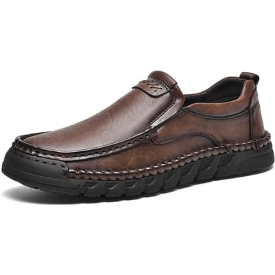 Leren Schoenen Heren Echt Leer plus Maat Heren Buitenschoenen Casual Leren Schoenen Wandelschoenen 46 gray