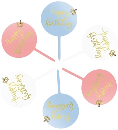 Dailygoods- Cake Topper Uniek Ontwerp - Taartversiering - Verjaardag - Cupcake Decoratie - Herbruikbaar - Veilig Materiaal - Taartdecoratie