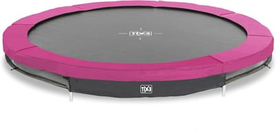 Grondtrampoline Rond - Inground trampoline Tuin trampoline - Buiten spelen - Voetbeschermingssysteem - 305 cm diameter - Roze