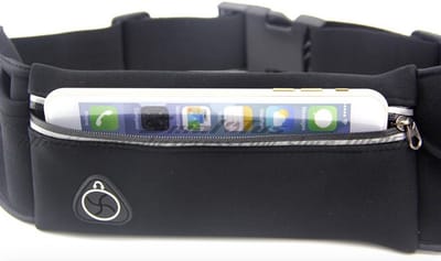 Hardloop pouch buideltas met telefoonhouder Zwart / Vochtbestendig / HaverCo
