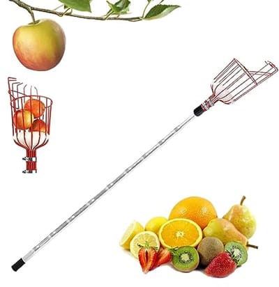 Telescoop Fruitplukker met Verstelbare Steel - Efficiënte Oogst voor Appels en Meer