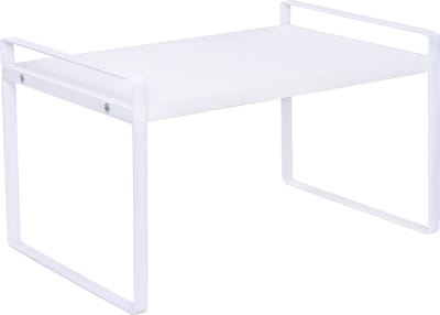 QUVIO Keukenkast organizer – Keukenkastorganizer – Plankinzet- Keukenkast rek- Keukenkast rekje – Keukenkastjes organizer – Keukenkastjes rek – Keukenkastjes organizer – Metaal – 31 cm - Wit