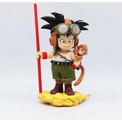 Figurine Anime Dragon Ball Son Goku 16CM DRAGONBALL SNAP COLLECTION Série Véhicules Modèle Pilote en Uniforme Jouet Poupée Figurine d'Action brown