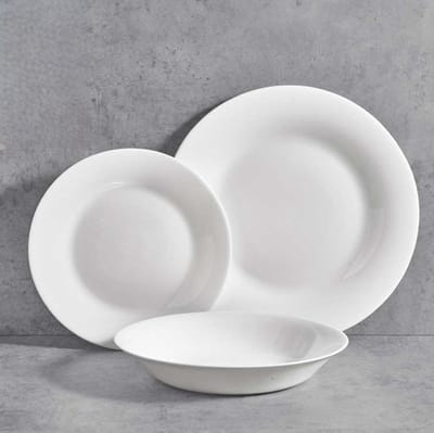 Vivalto - Luxe Borden - 18 Stuks - Wit - Horeca - Set - Pack - Witte Borden - Kwaliteit - Dinerbord - Ontbijtbord - Lunchbord