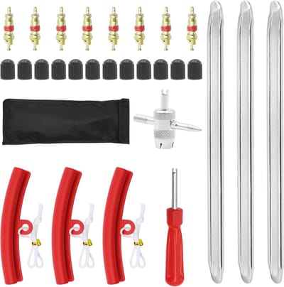 Bandenmontageset met 29 stuks gereedschap voor bandenwissel