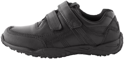 Next - Jongens - Leren schoenen voor school met klittenbandsluiting, extra brede pasvorm (H) - Zwart