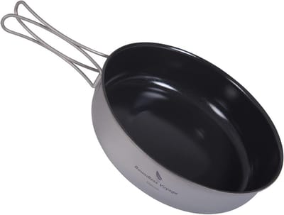 Antiaanbakpan - Koekenpan Griddle - Outdoor Koken - Keramische Coating - 18 cm Diameter - Grijs